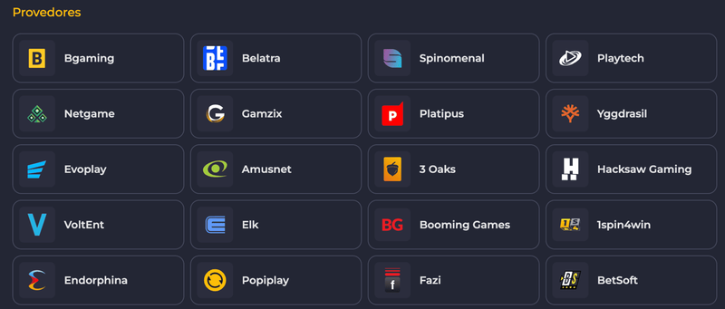 

Fornecedores de jogos de casino ao vivo