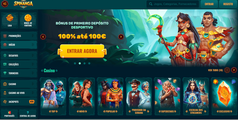 Jogue no Spinanga casino em Portugal
